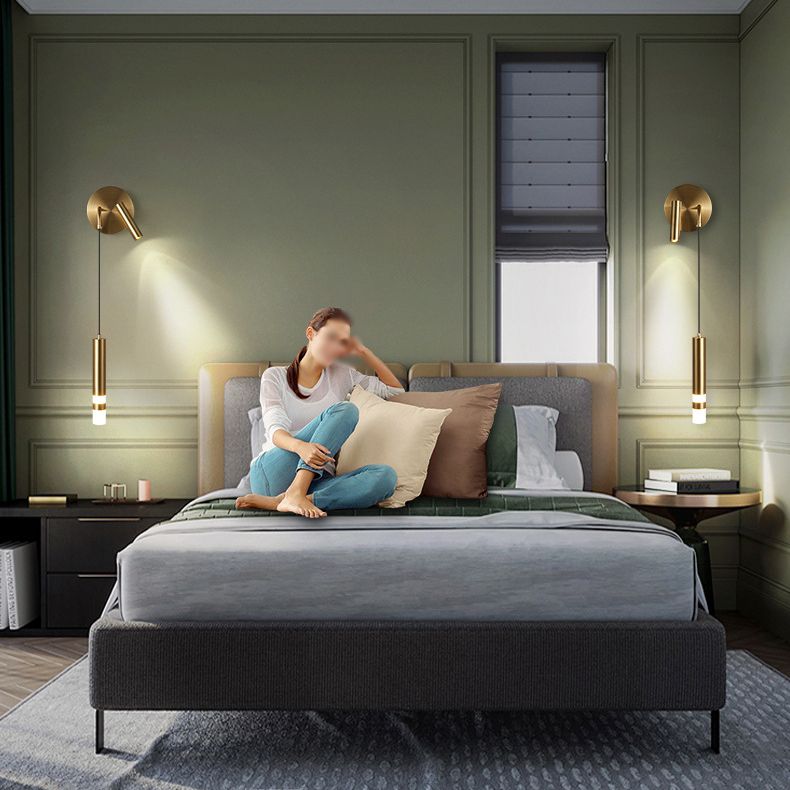 Contemporary Wall Mounted Light Aluminum 2-Light Wall Lamps for Bedroom