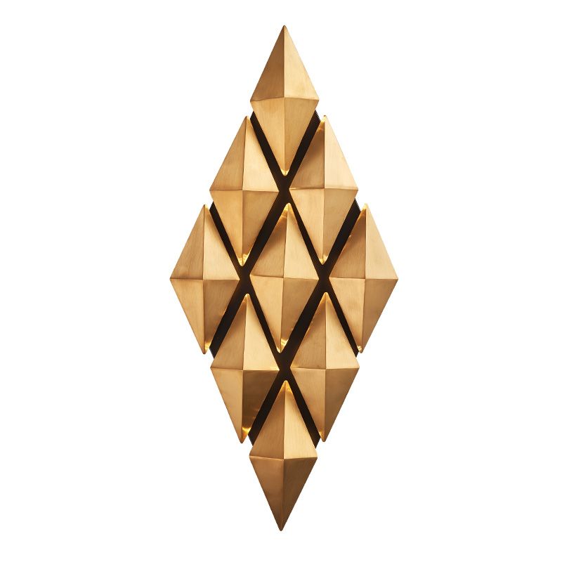 Geometrischer Schatten Metall Wandleuchte moderner Stil Multi -Leuchten Wandmontiertes Licht in Gold