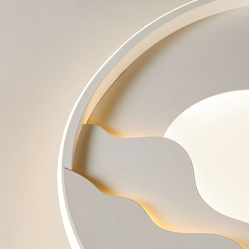 Geometrische Form Metallwandlicht moderne Stil 1 Lichtwand montieren Licht in Weiß