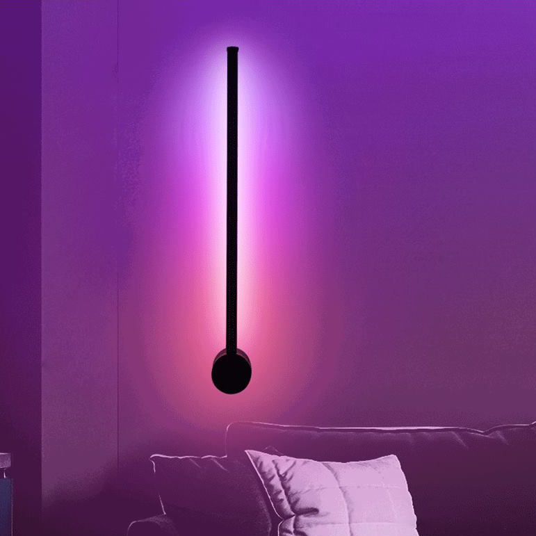 Luz de pared de dormitorio negro de aluminio de estilo simple moderno