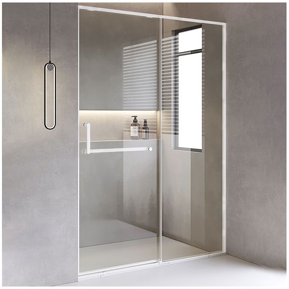 Semi Frameless Shower Bath Door Single Sliding Tempered Shower Doors