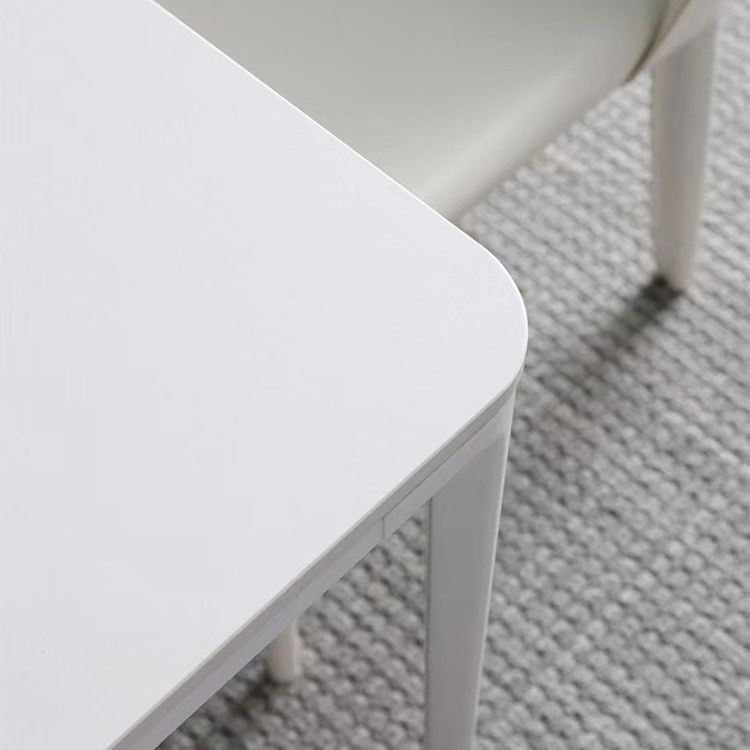 Contemporary 1/2/4/5/6/7 Pieces Furniture Stone Rectangle Dining Chairs Set in White