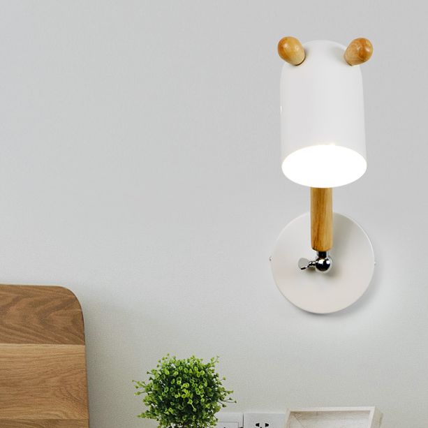 Halbzylindermetallwandleuchte moderne nordische Makkaron -Leuchtton -Leuchte