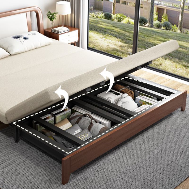 32.28" Wide Sofa Bed Linen Sleeper Sofa with Upholstered and Storage Box