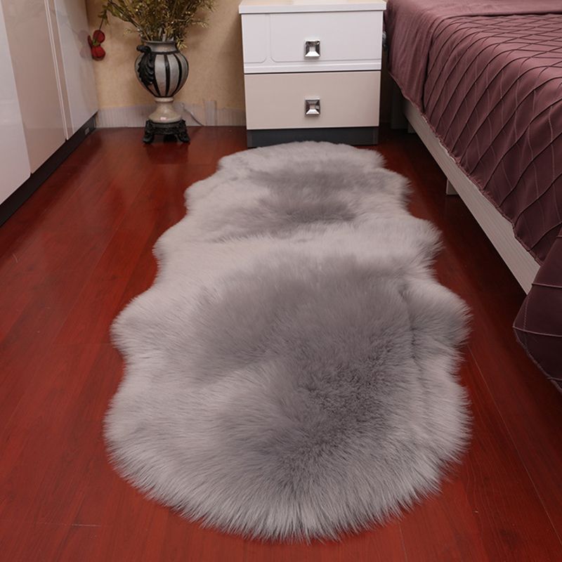 Tappeto moderno area camera da letto multicolore con tappeto in finta lana non slittata per animali domestici