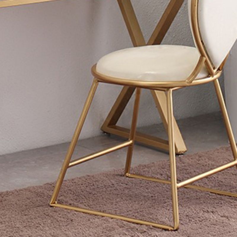 Bright White Makeup Counter 15.74" Wide Vanity Tables with 2 Storage Drawers