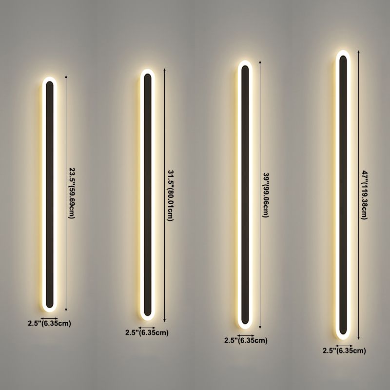 Lineare Form Metall Wandleuchten moderner Stil 1-Licht-Wandhalterung Beleuchtung