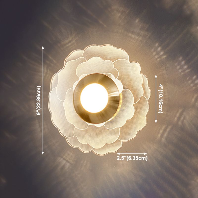 Luz de pared LED de apliques de pared acrílica simple contemporánea para dormitorio de sala de estar