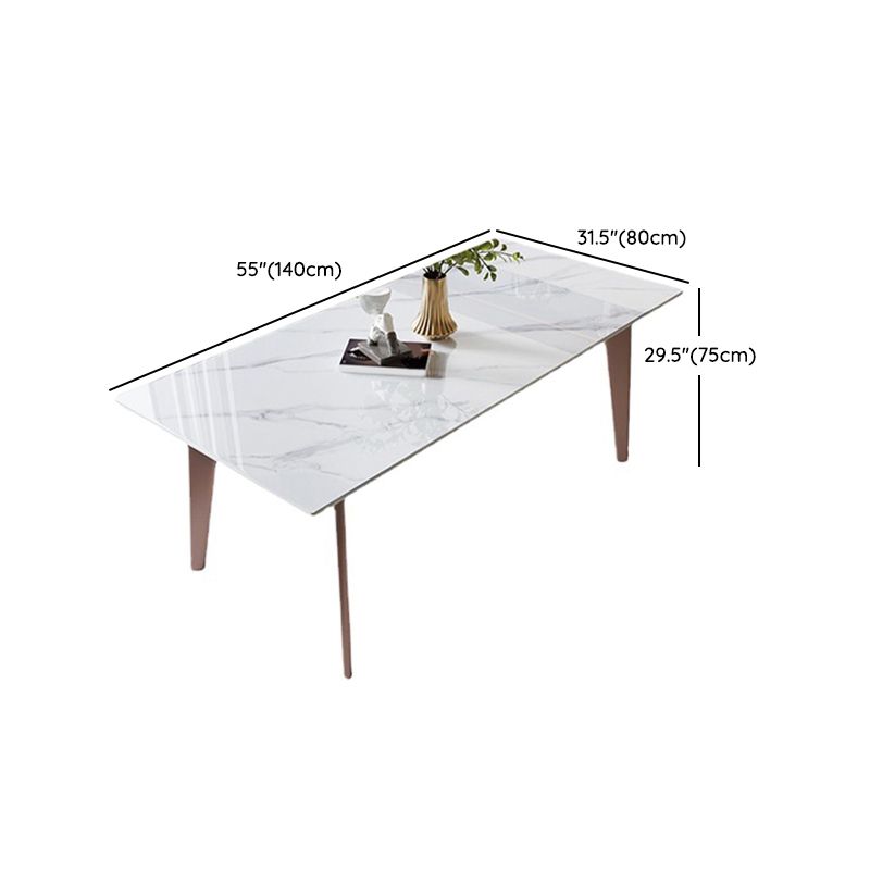 Glam Dinette Set for Home 1/4/5/7 Pieces Glossy White Dining Table Set