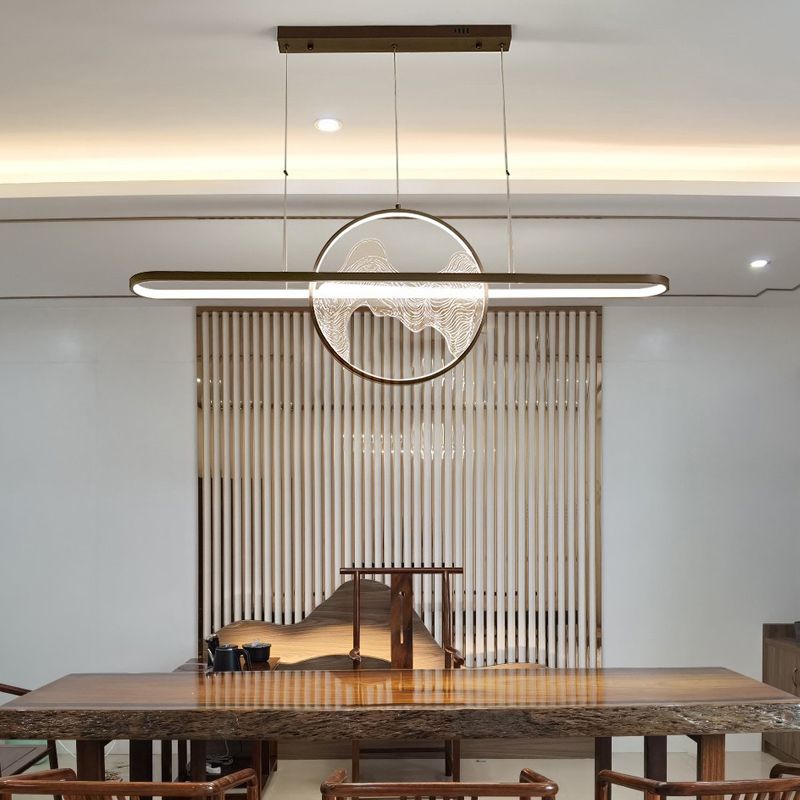 Modern Geometric Pendant Lighting Metal 2-Light Island Pendant Lights