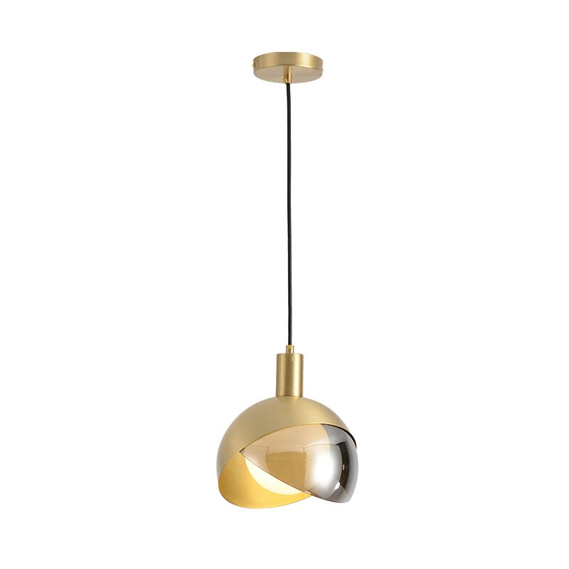 Electroplate Iron Hanging Lamp in Modern Artistic Style Glass Globe Pendant Light for Dining Room