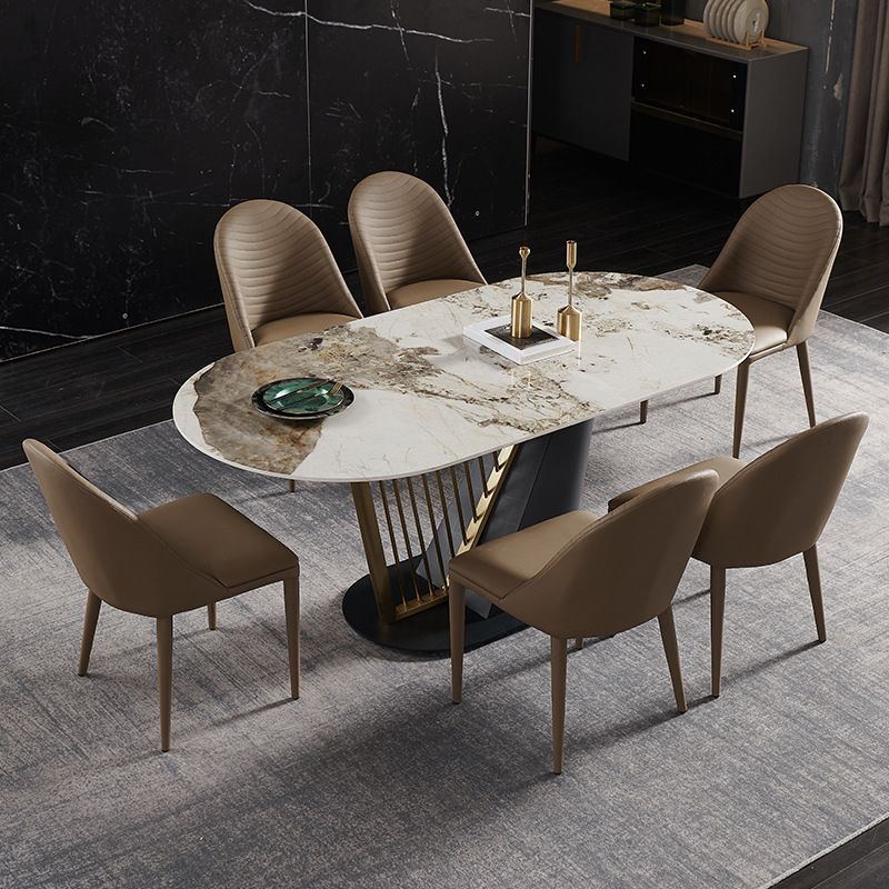 Glam Style Sintered Stone Dining Set 1/4/5/7 Pieces Dining Set