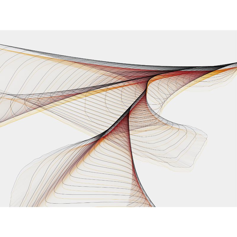 Modern Art Spiral Pattern Mural Wallpaper Orange-Yellow Waterproof Wall Decoration for Home