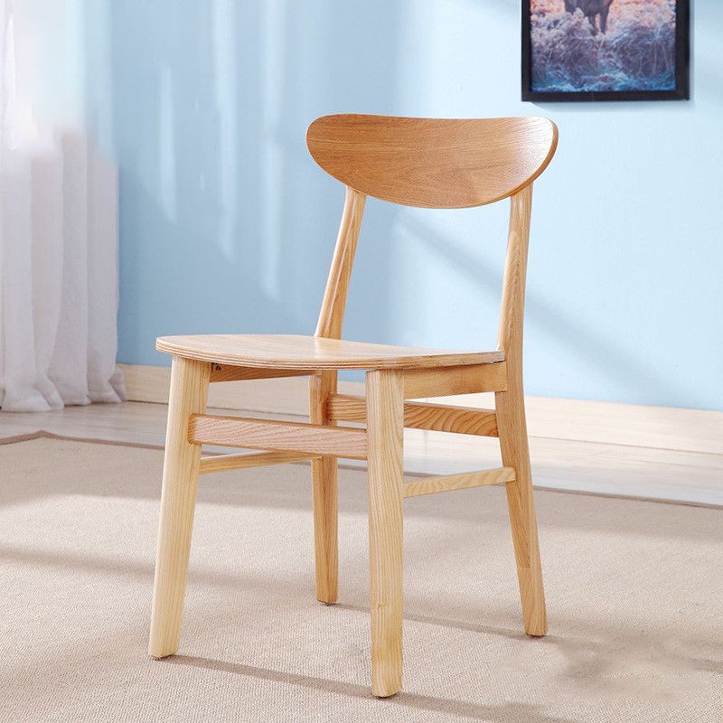 Sillas laterales de comedor con respaldo abierto de diseño moderno Sillas laterales de comedor de madera (juego de 2)