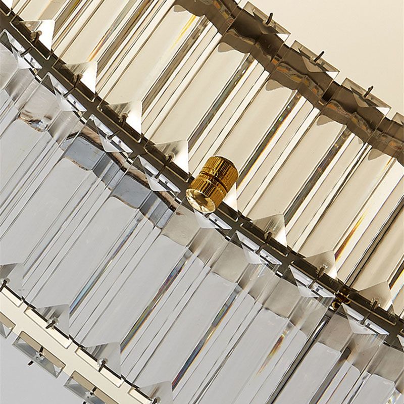 Roestvrijstalen LED-plafondlamp in moderne luxe stijl Kristallen ronde inbouwmontage voor slaapkamer