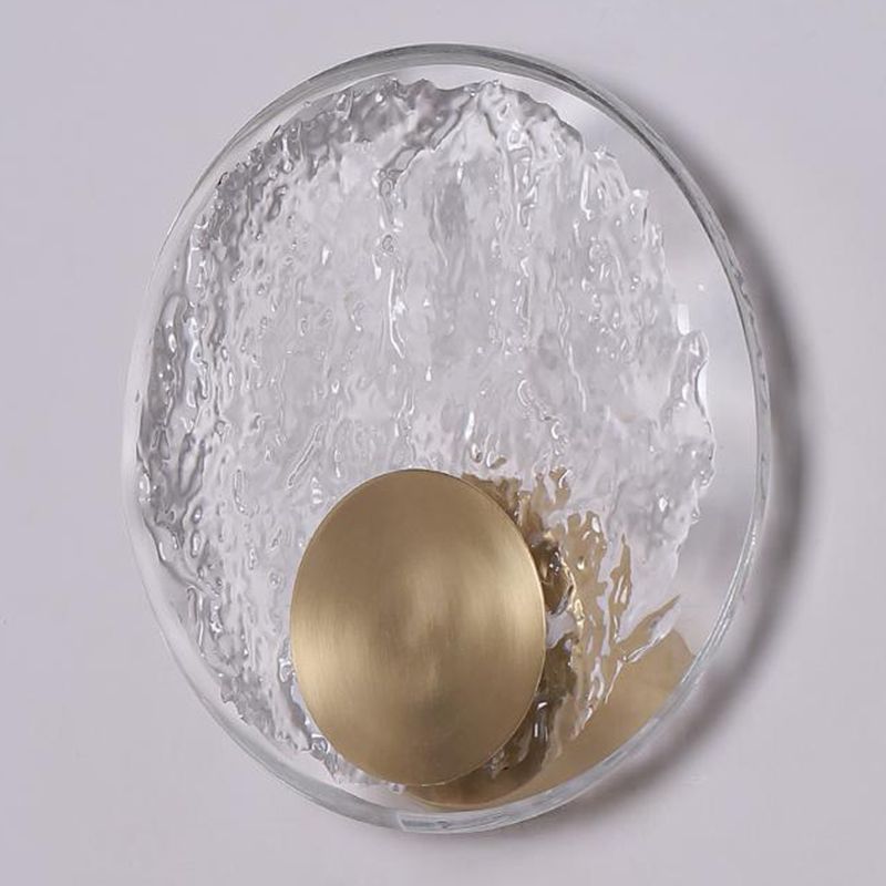 Modernism Single Golden Wall Mounted Sconce Round LED Wall Light