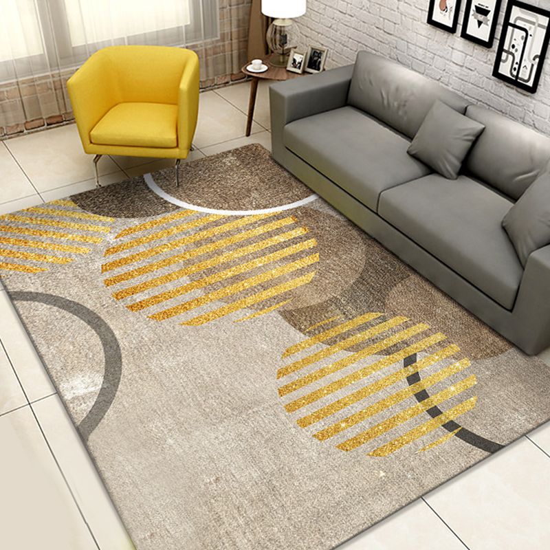 Tapis moderne de couleur douce, synthétique, formes géométriques, facile d'entretien, antidérapant, pour la décoration de la maison