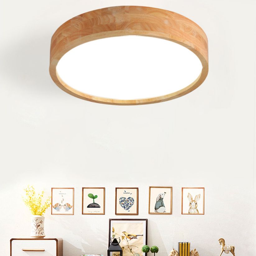 Luz de techo LED geométrica de madera en soporte empotrado interior acrílico de estilo conciso moderno en color registro