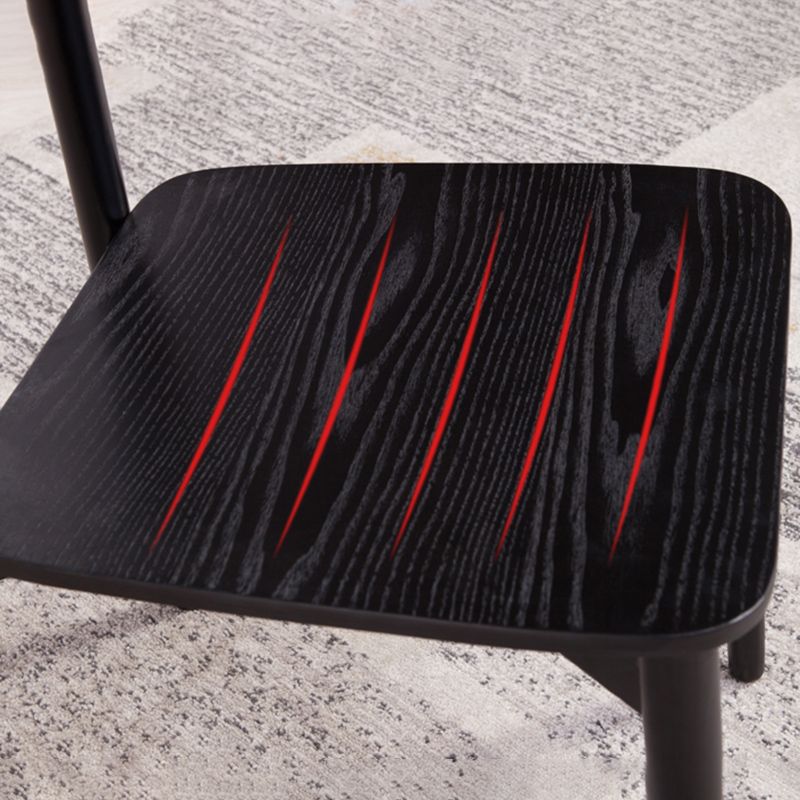 Open Back Dining Accent Chair Industrial Armless Dining Chairs