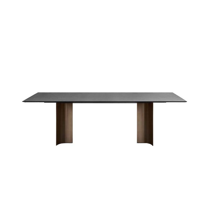 Industrial Style Sintered Stone Dining Table Rectangle Dining Table for Kitchen