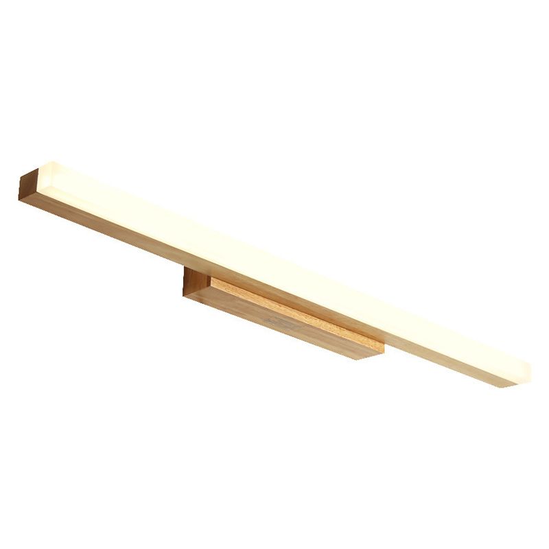 Wood Linear Vanity Wall Sconce Modern Style 1 Light Vanity Lighting Fixtures
