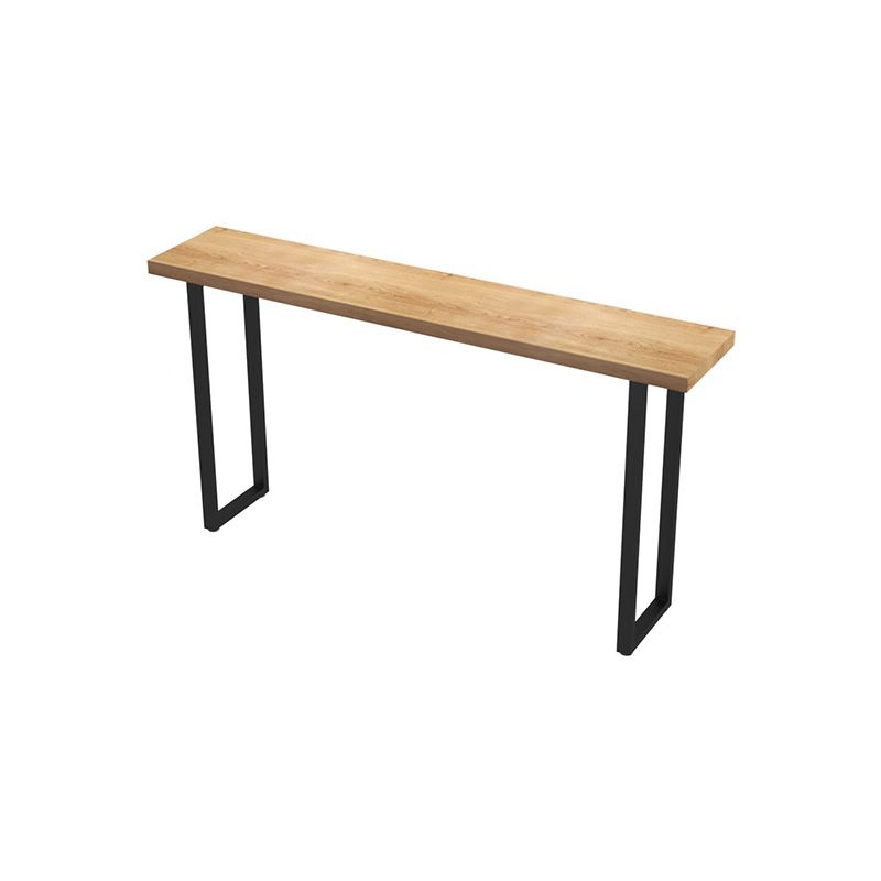 Brown Modern Style Table Pine Wood and Iron Breakroom Bar Table