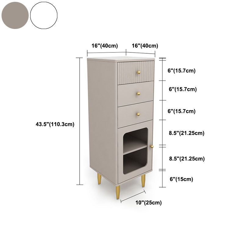15.6-inch Width Glam Dresser Stone Storage Chest with 1/2/3 Drawers