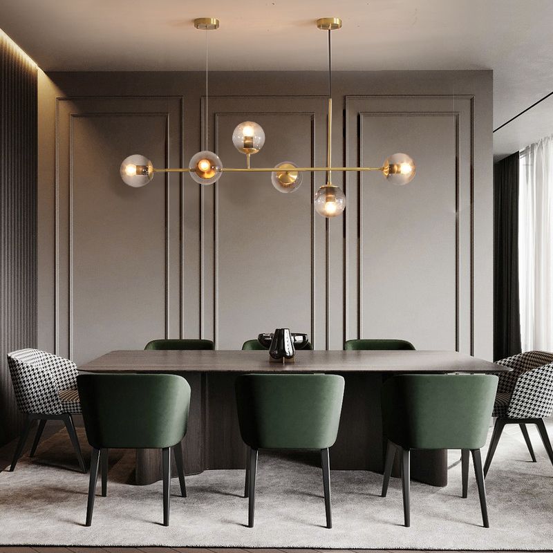 Dinning Spherical Dinning Illing Fixture Glass Glass Style Island Chandelier Light