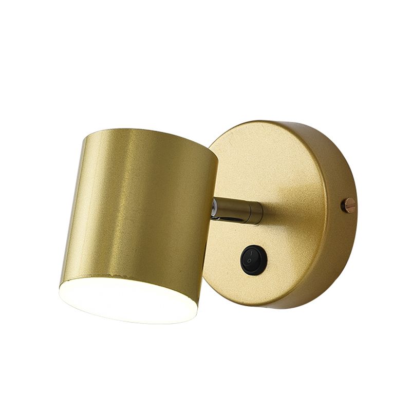 Moderne Stilzylinderwandmontage Lampe Metall 1 Lichtwandbeleuchtung Armaturen