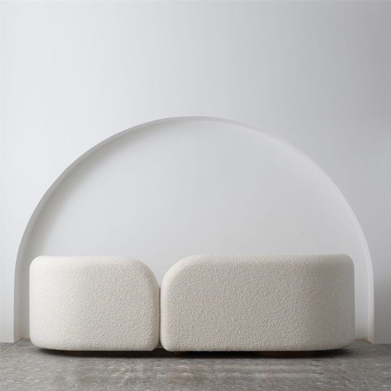 Modern Style Sofa Low Back Cushioned Sofa Padded with Sponge Cushions Sofa