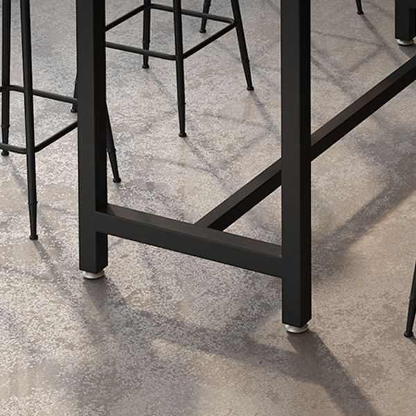 Modern 1/11 Pieces Bar Table Set Rectangle Wood Counter Table with High Stools