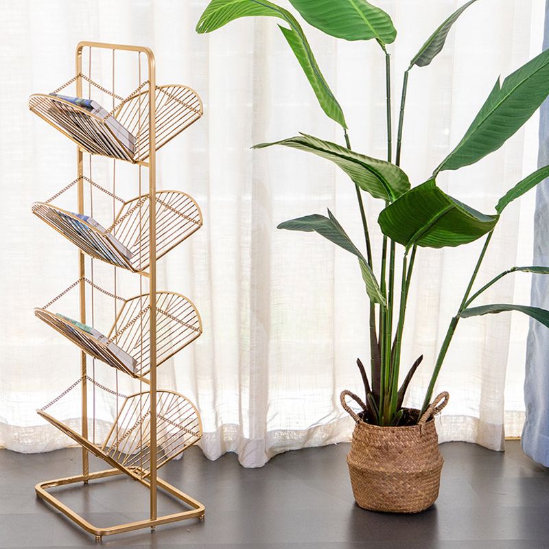 Industrial Geometric Bookcase Metal Book Shelf for Home Office