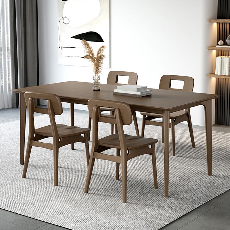 Medieval Modern Solid Wood Table Rectangular Table with 4 Legs