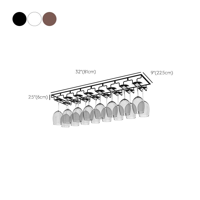 Modern Hanging Wine Glass Rack Metal Glass & Stemware Holder