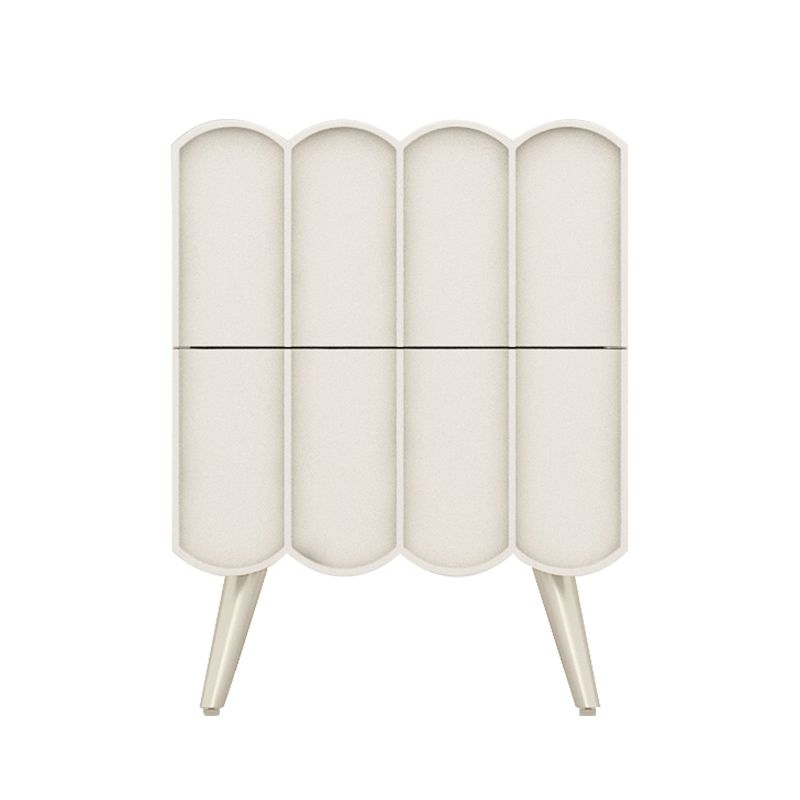 Modern Bed Nightstand Faux Wood Accent Table Nightstand with Drawers