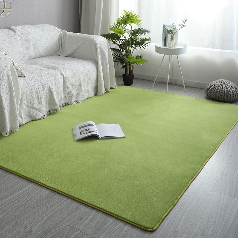 Contemporary Plain Shag Rug Polyester Area Carpet Stain Resistant Indoor Rug for Home Decoration