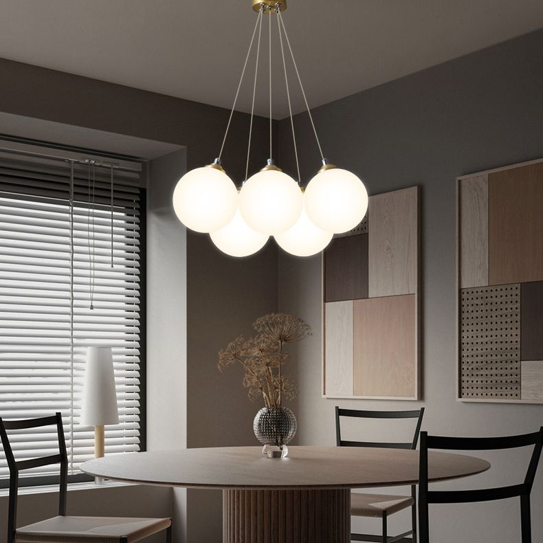 Koperen bol hanglampje in moderne luxe stijl glazen indoor hangende lamp