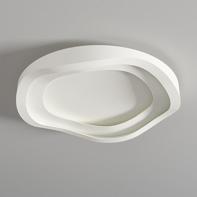 Modernism Flush Mount Metal Ceiling Mounted Fixture in White for Bedroom