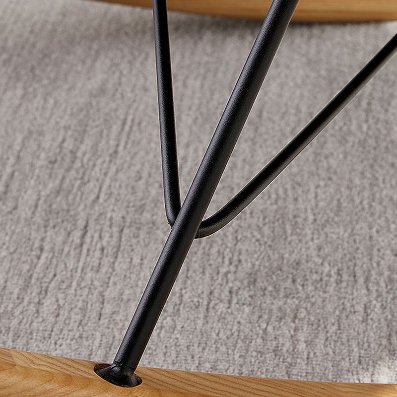 Modern Rocking Chair Wooden Rocking Accent Chair with Tufted