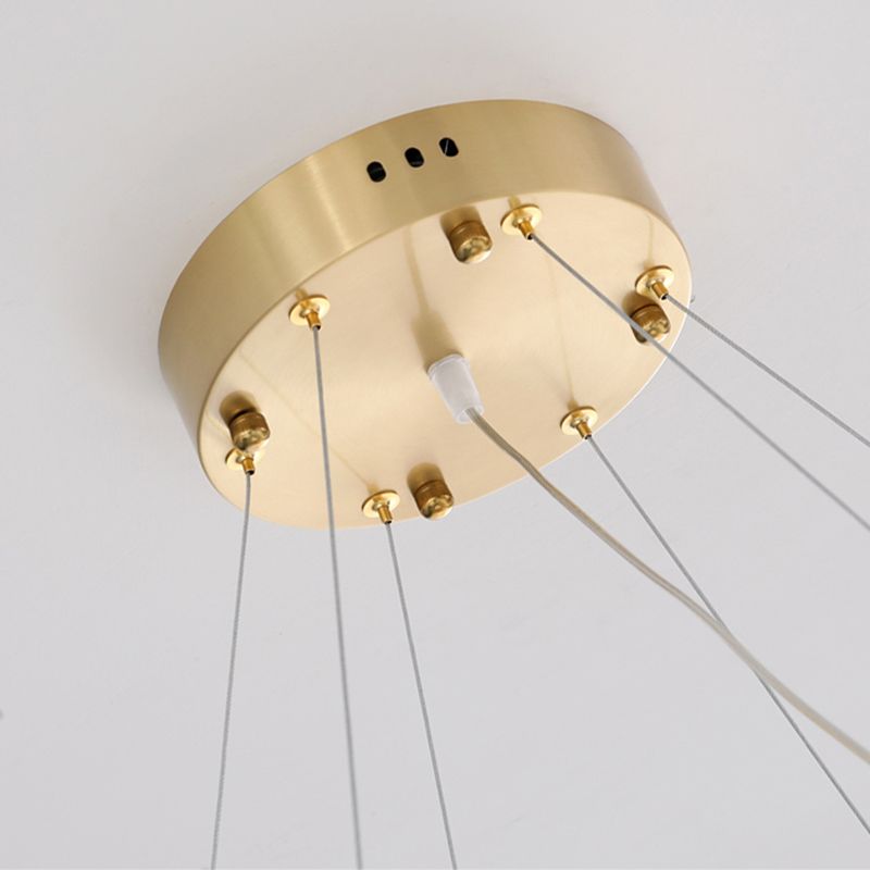 Luz de colgante LED de cristal de lámpara de lámpara de estilo contemporáneo para sala de estar