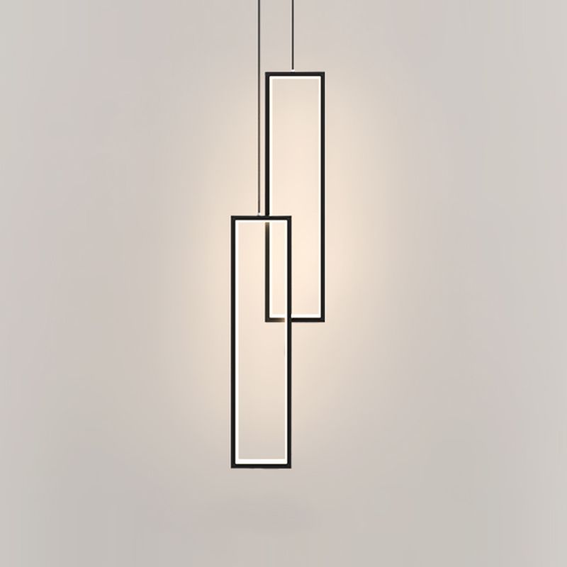 Rettangolo a sospensione Lumo Acrilico Acrilico Lampade sospese moderne per soggiorno