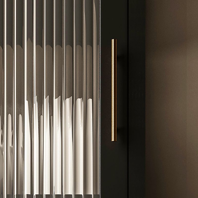 Living Room Metal Frame Server Kitchen Glass Door Dining Server