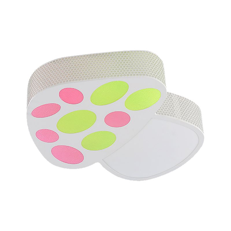 Mushroom Flush Mount Lighting Cartoon Acrylic LED White Close to Ceiling Lamp in Warm/White Light