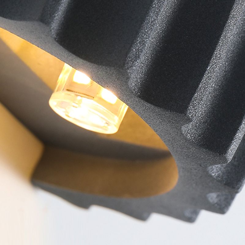 Half-Cylinder Wall Sconce Lighting Modern Style Metal 2 Lights Wall Washer Sconce