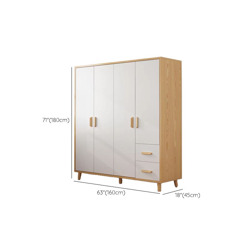 Contemporary Hanging Clothes Rack Solid + Manufactured Wood Kid's Wardrobe