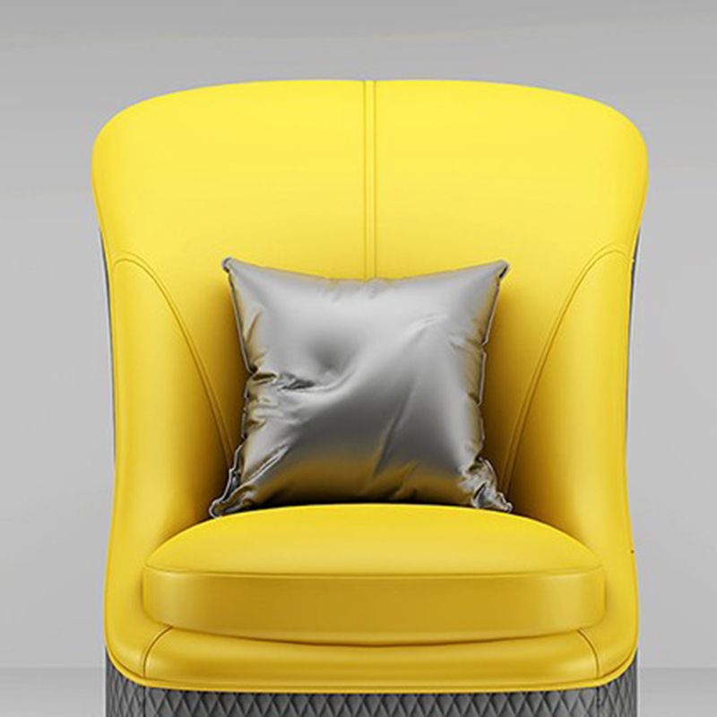 Sloped Arm Curved Sofa with Tight Back Contemporary Sofa for Apartment