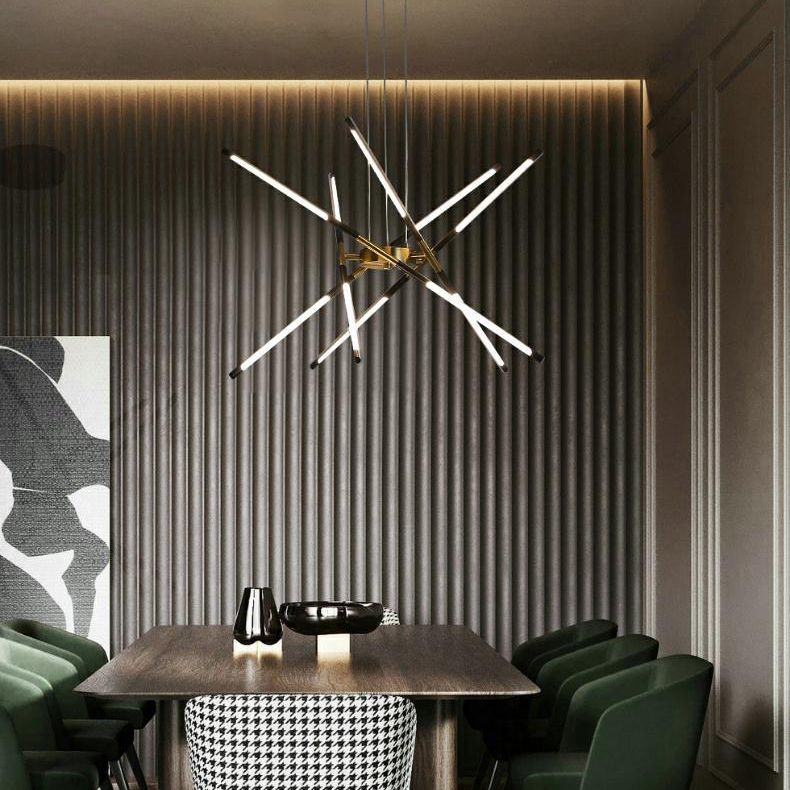 Luci a sospensione a sospensione in metallo Lampade sospese contemporanee per soggiorno