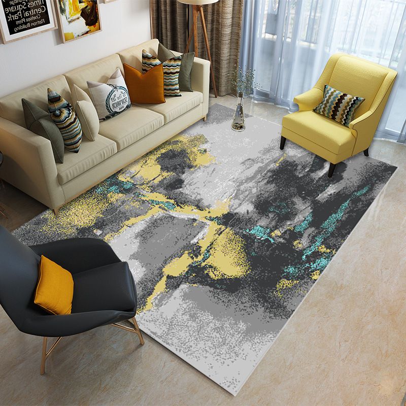 Speciaal veelkleurig 3D geometrisch tapijt Polyester Scandinavisch tapijt Antislip achterkant Huisdiervriendelijk Machinewasbaar tapijt voor woondecoratie