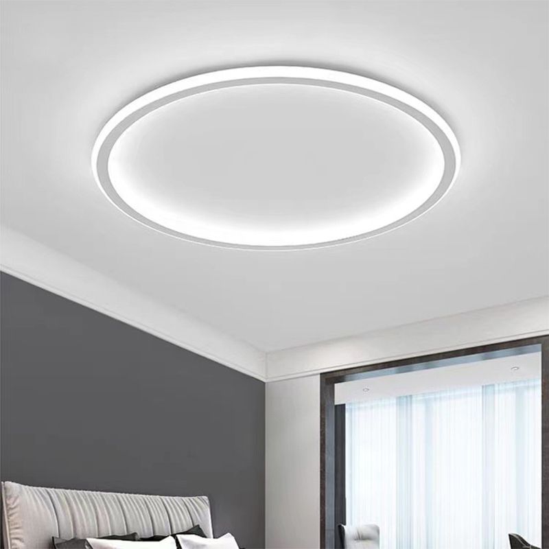Cirkelvormige metalen plafondlamp, minimalistische stijl LED-inbouwplafondlamp