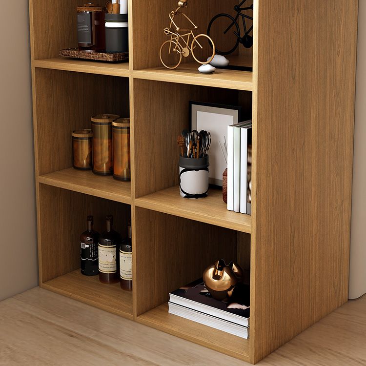 Contemporary Solid Wood Bar Dining Table Rectangle Bar Table with Storage Base